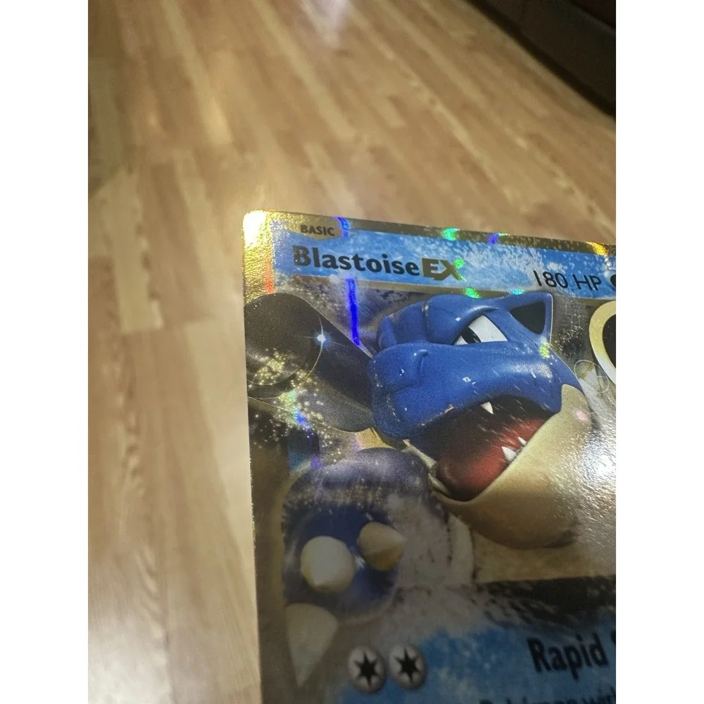 Blastoise EX 21/108 MISCUT ERROR!‎ off center oc Holo Rare Pokemon Evolutions HP